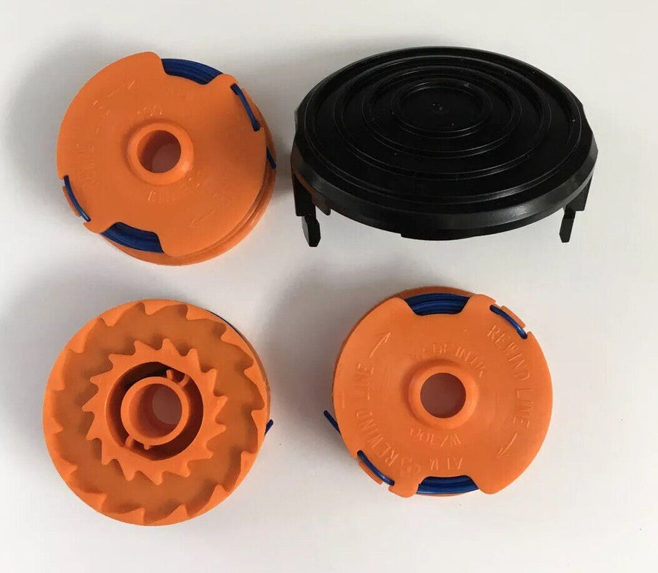 3 x Spool & Line + Cap For McGregor MET4530 Strimmer Trimmer  FAST POST