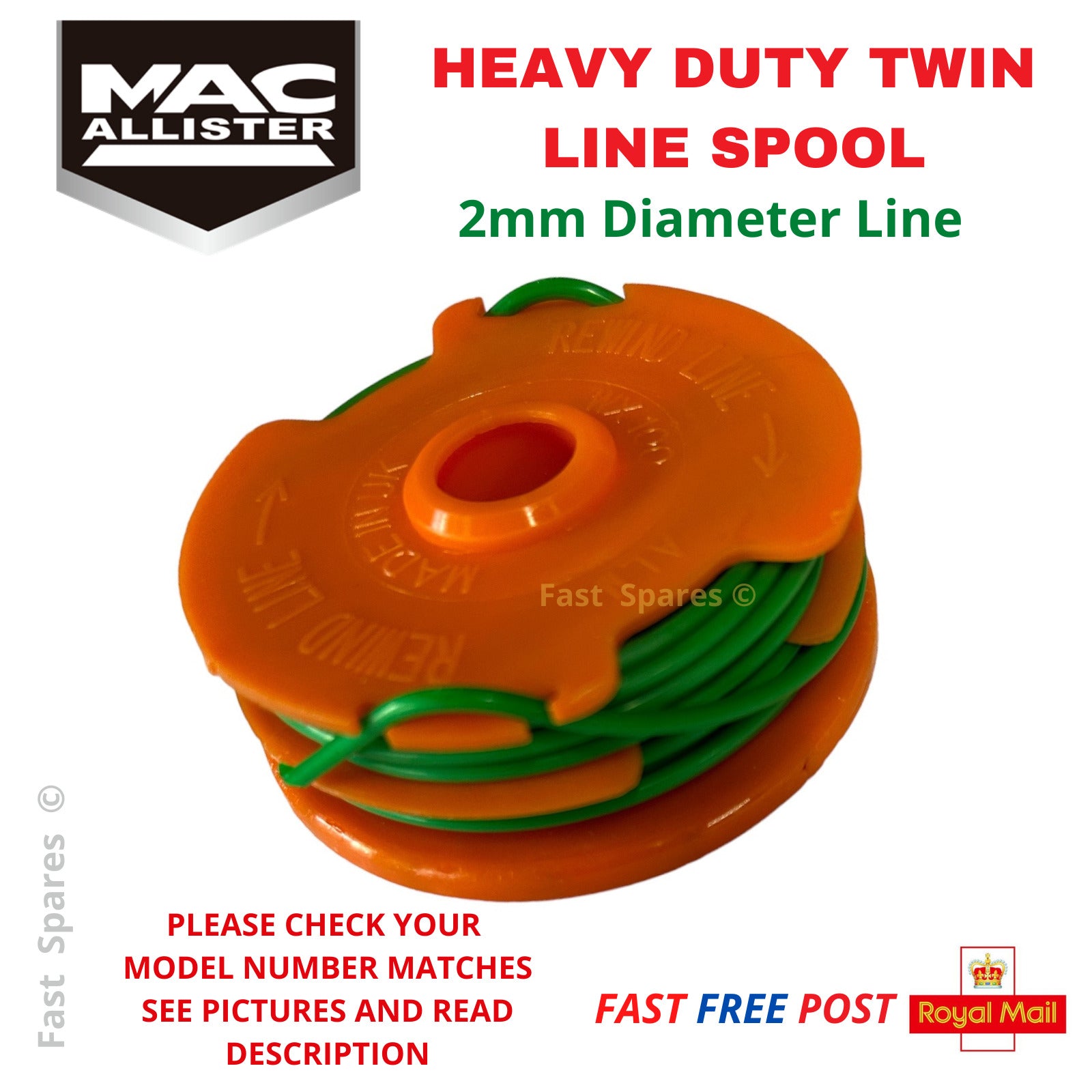 ALM WX100 Trimmer Spool and Line - 1.5mm x 2 x 5m ALM WX100 Trimmer Spool and Line - 1.5mm x 2 x 5m