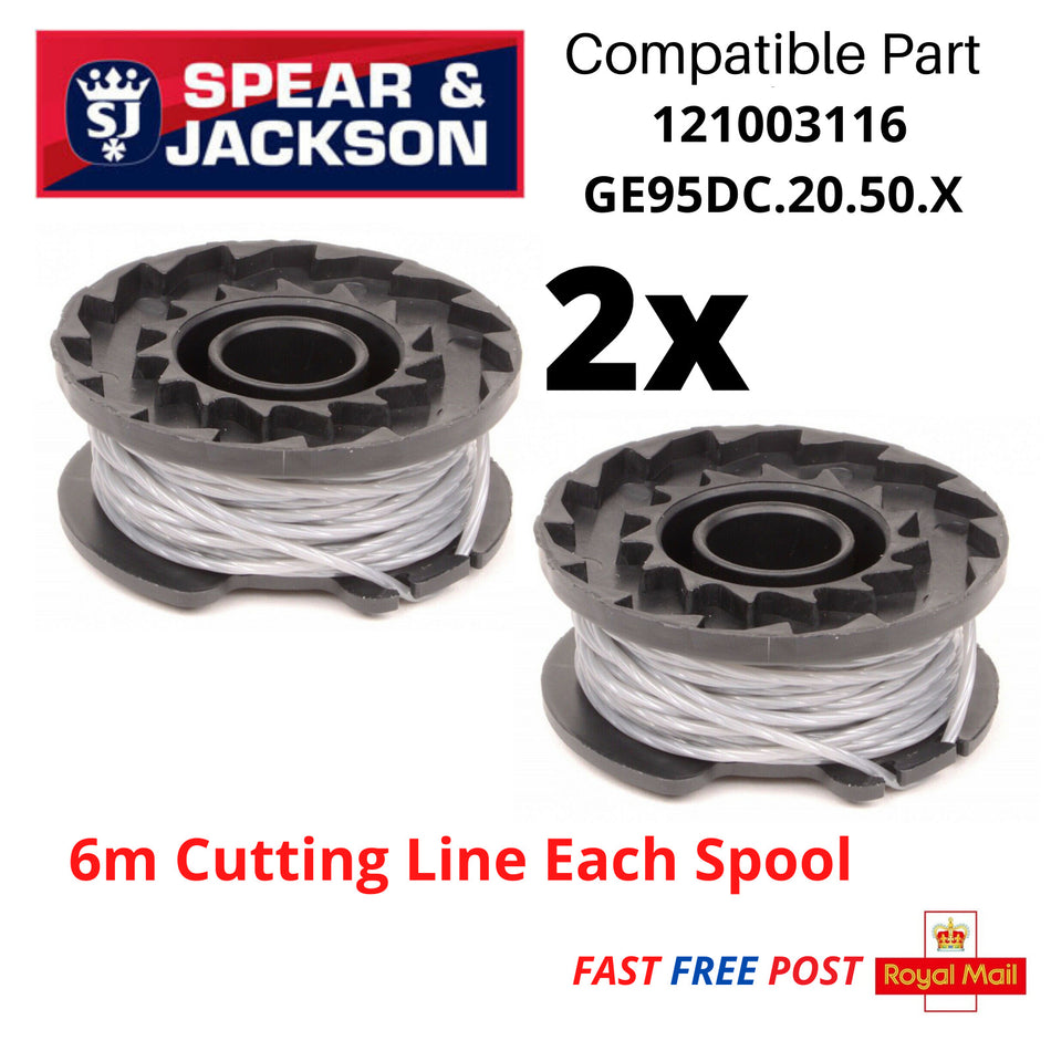 2 X Spool & Line for Spear & Jackson 24v Strimmer CLGT2425H   Argos 745/9238