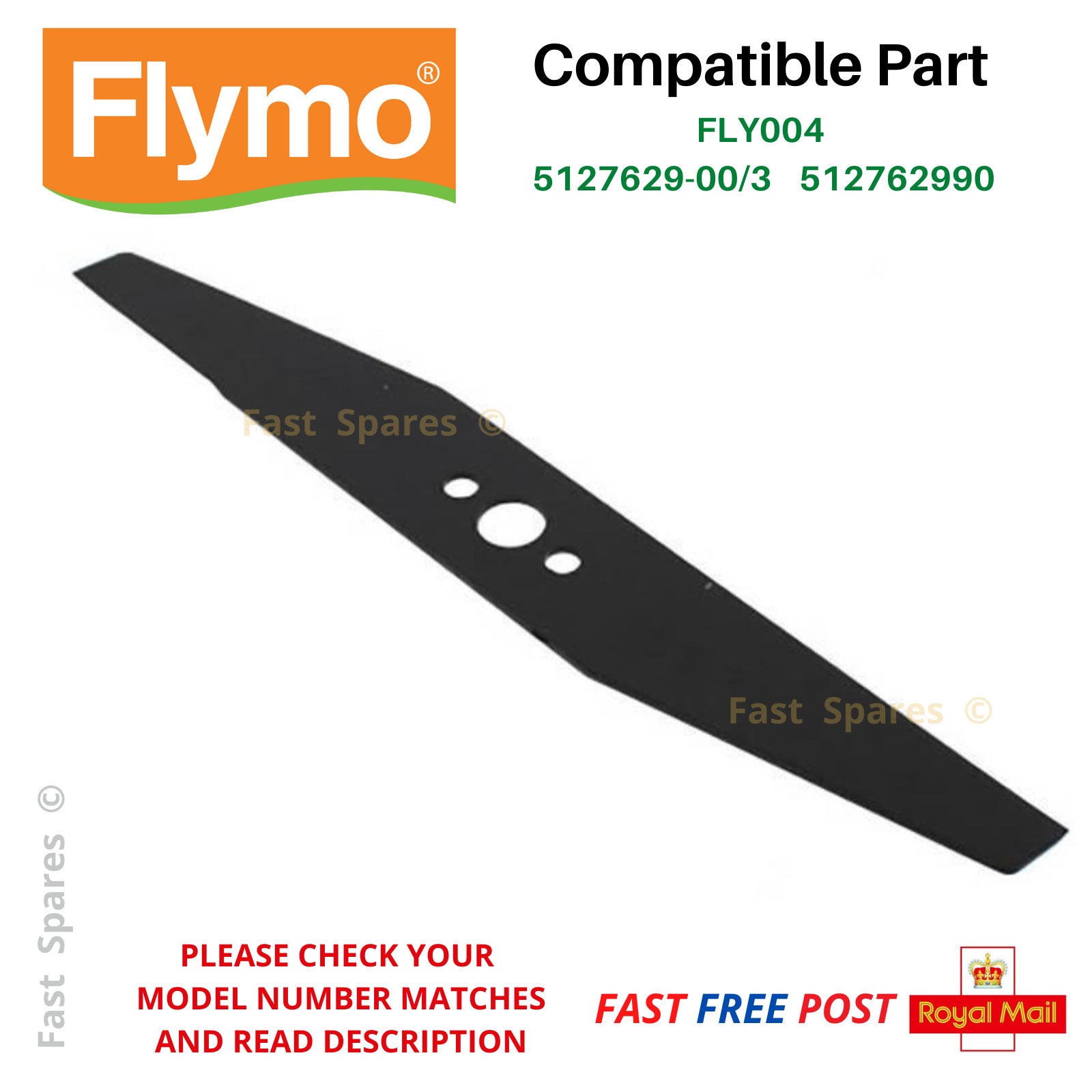 FLYMO Easi Glide 300 (EG300) Lawnmower 30cm Metal Blade FL004 FAST POS ...