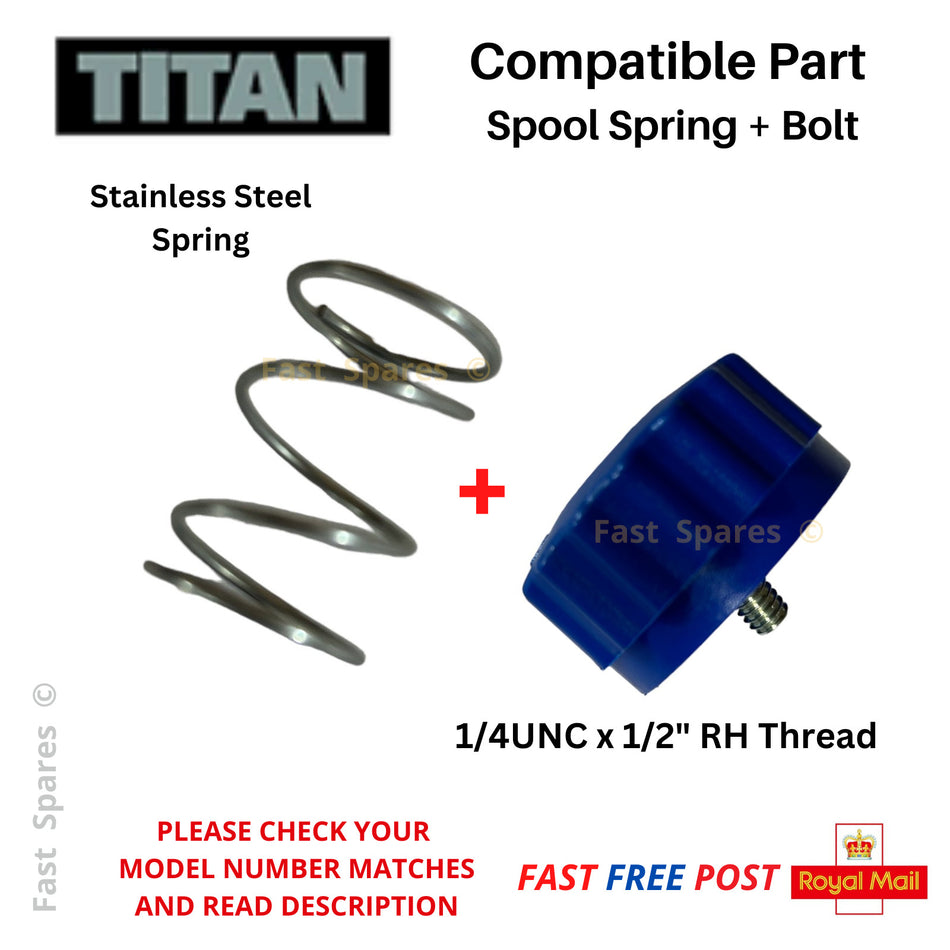 TITAN TTL488GDO Spool Head Spring + Bolt for Strimmer Trimmer FAST POST