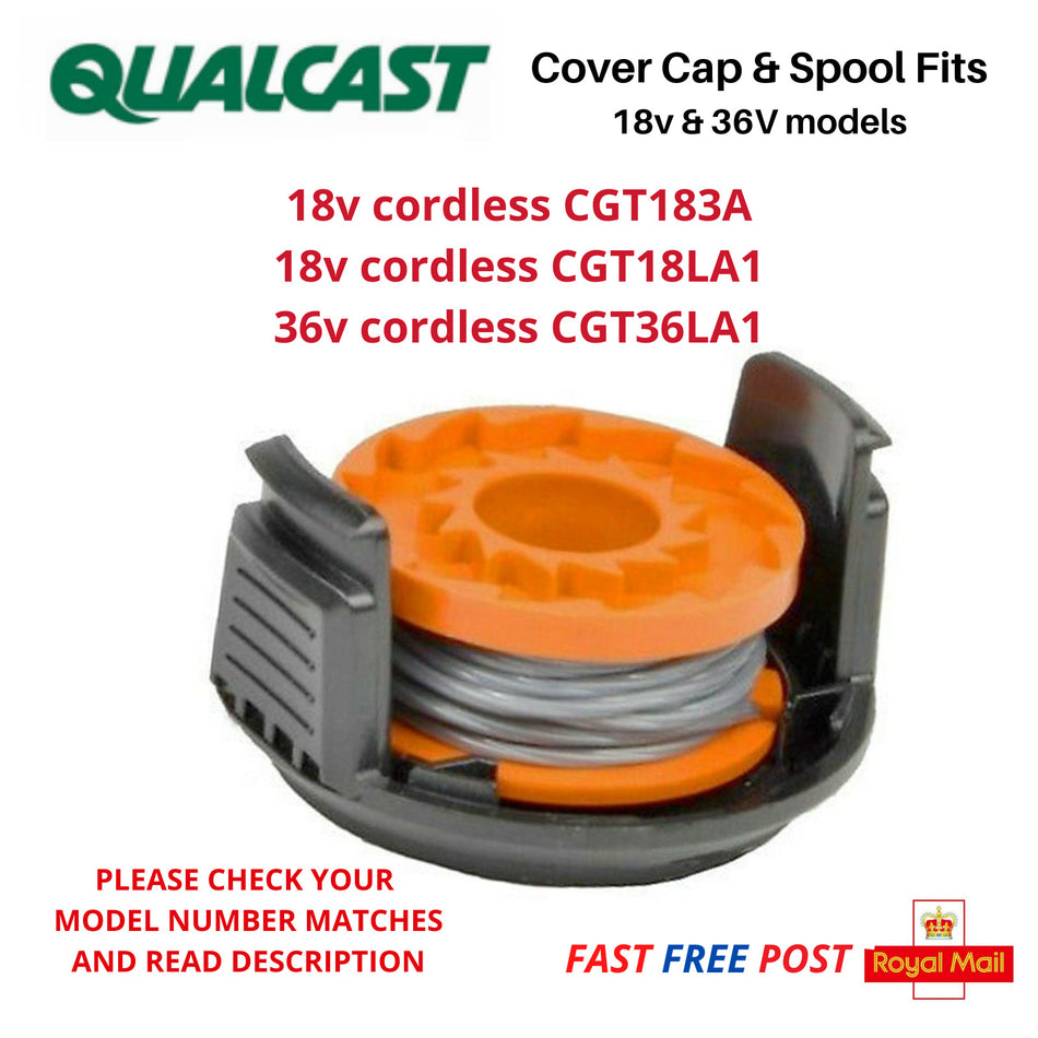 QUALCAST CGT183A CGT18LA1 CGT36LA1 Trimmer Strimmer Cover Cap + Spool FAST POST