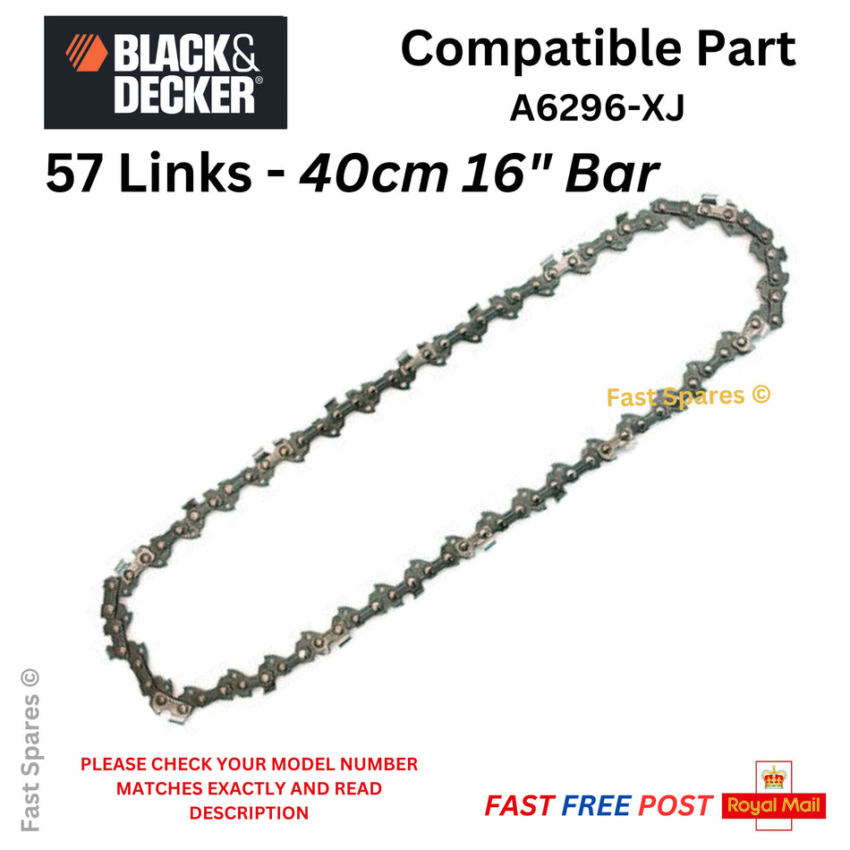Black + Decker  GK 2240T Chainsaw Chain 40cm (16") Bar 57 Links FAST POST