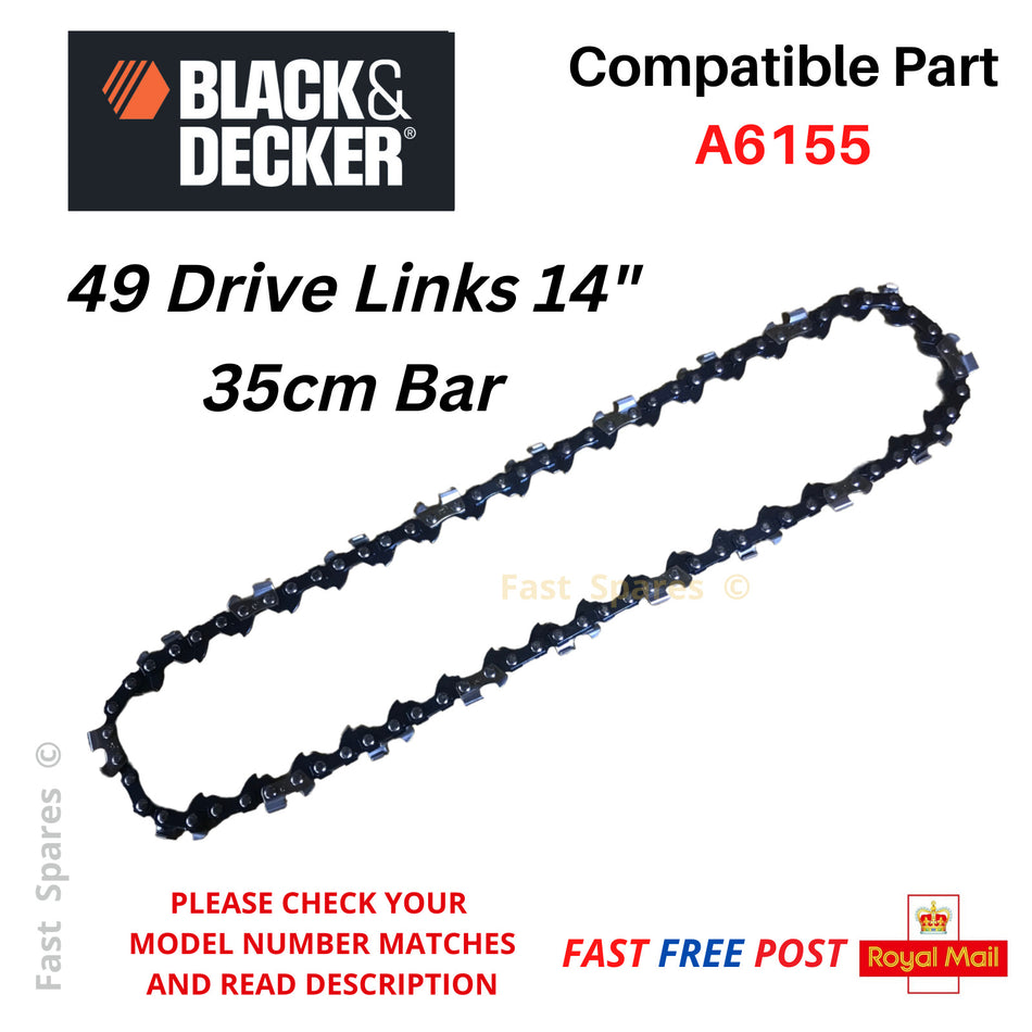 Black + Decker GK321 GK322 Chainsaw Chain 35cm 14" 49 Links FAST POST