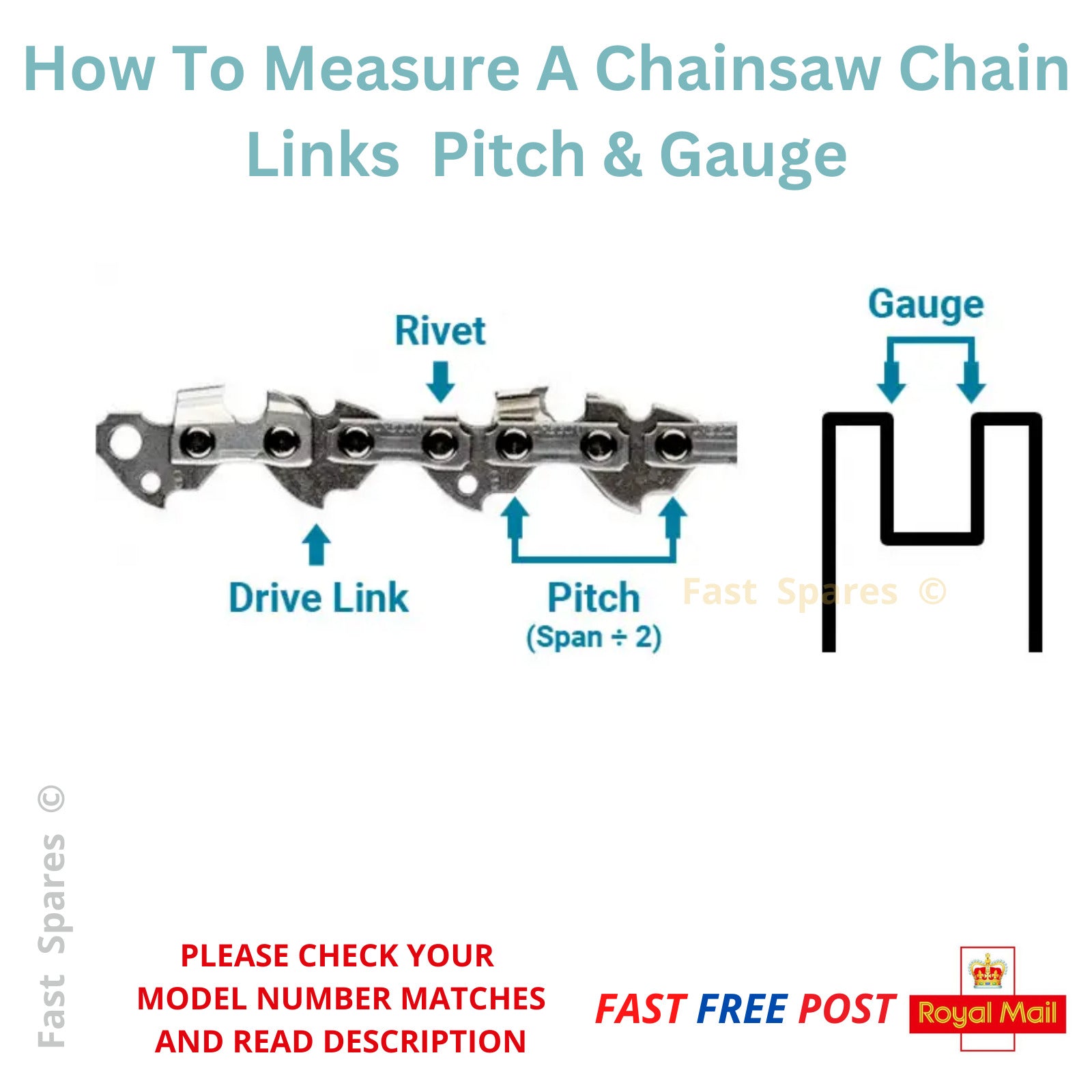 Titan Screwfix TTB355CHN Chainsaw Chain 40cm 16 Bar 57 Links FAST POST