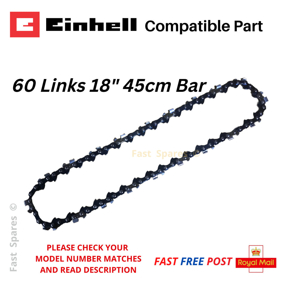 EINHELL RBK 1745 Chainsaw Chain 45cm 18" Bar 60 Links FAST POST