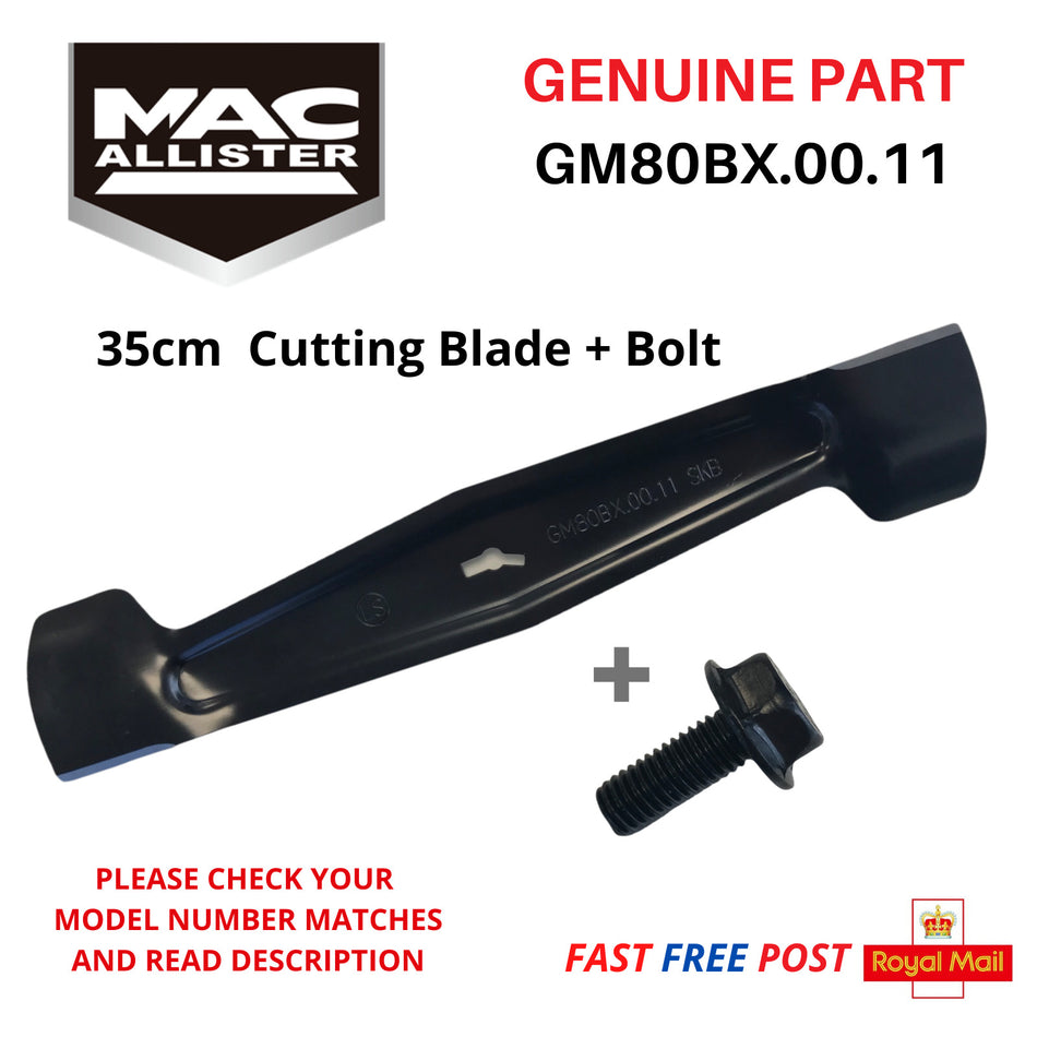 Cutting Blade 35cm for MacAllister MEB1335K MLM1300 MLMP1300 Lawnmower FAST POST