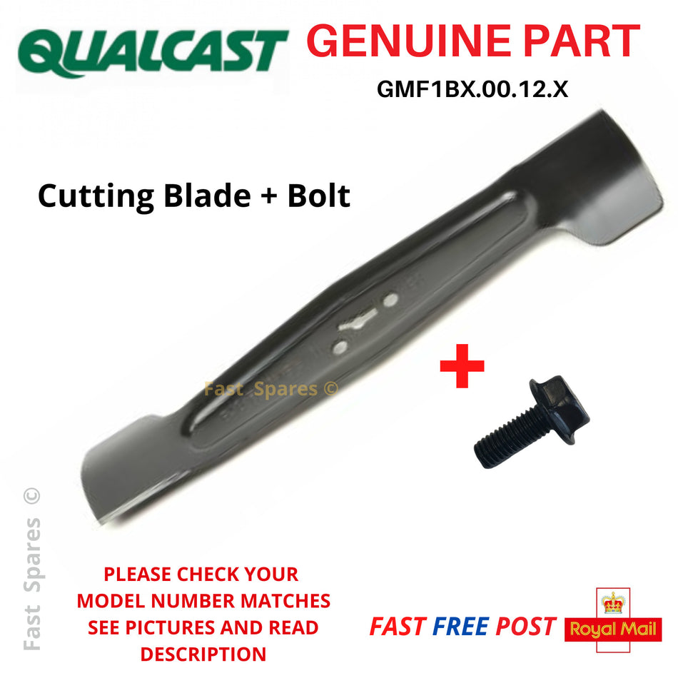 QUALCAST CLMF2433M  Lawnmower GENUINE Metal Blade + Bolt FAST POST