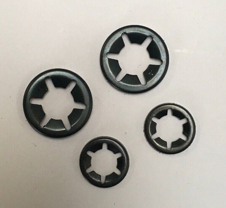 Mac Allister  Wheel Retaining Push On Washers Repair Set 2 x 8mm + 2 x 10mm