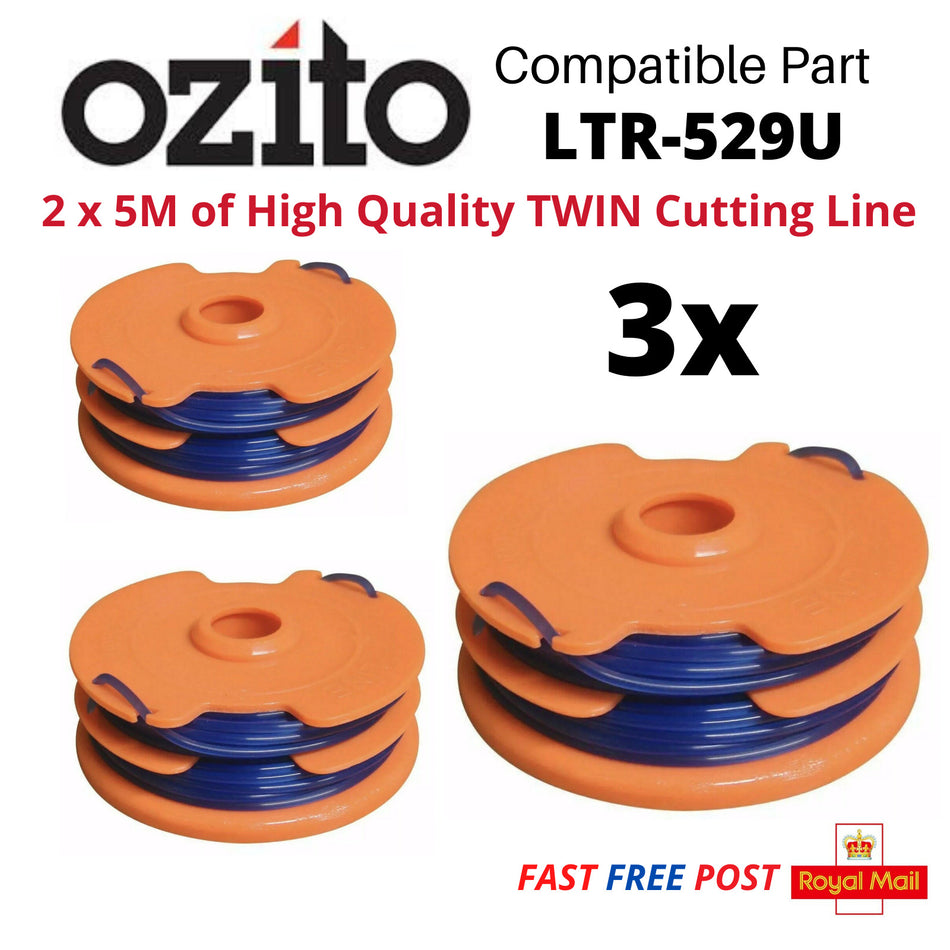 Spool & Line For OZITO LTR-529U Grass Trimmer Strimmer   *FAST POST* x3