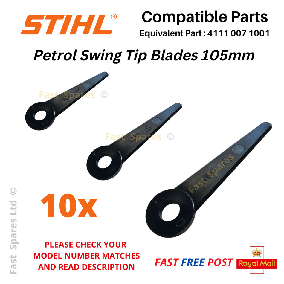 Stihl Petrol Strimmer Trimmer Poly Cut PolyCut Swing Tip Blades x10 FAST POST