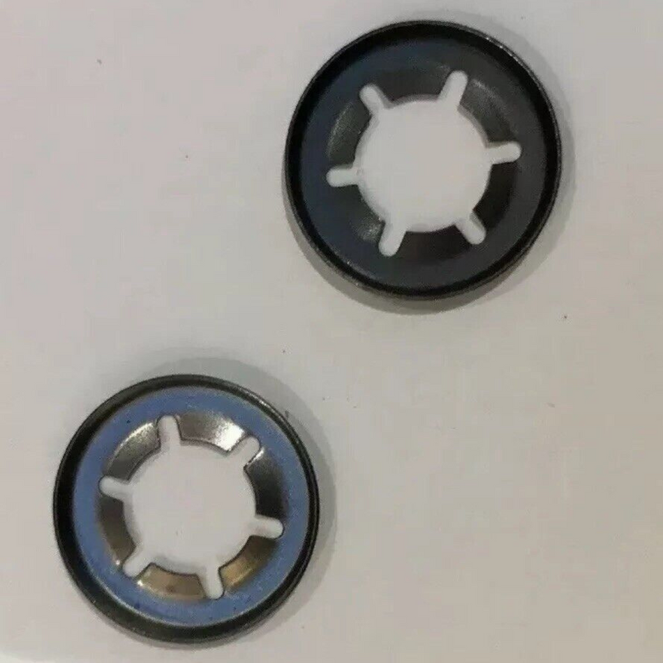 Mac Allister Mower Wheel Retaining Push On Washers For 10mm Axle X2 image 1