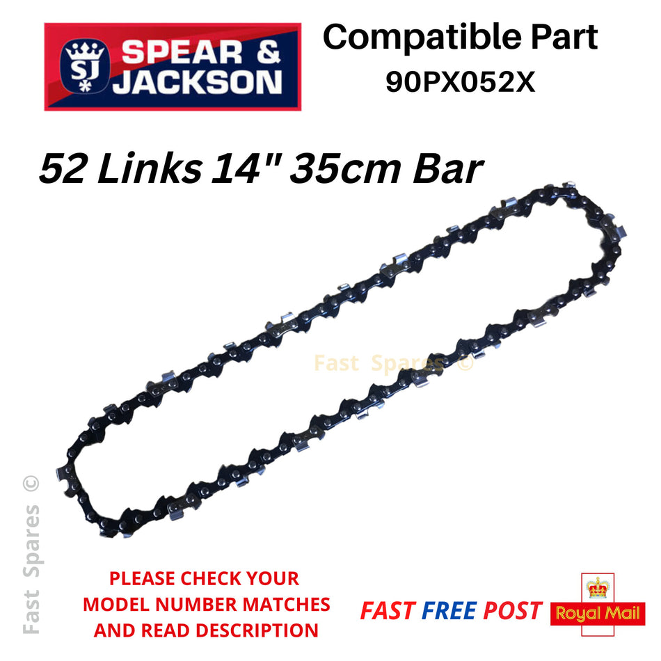 Spear & Jackson S3635CC Chainsaw Chain Argos 284/6987 35cm 14" 52 Link FAST POST
